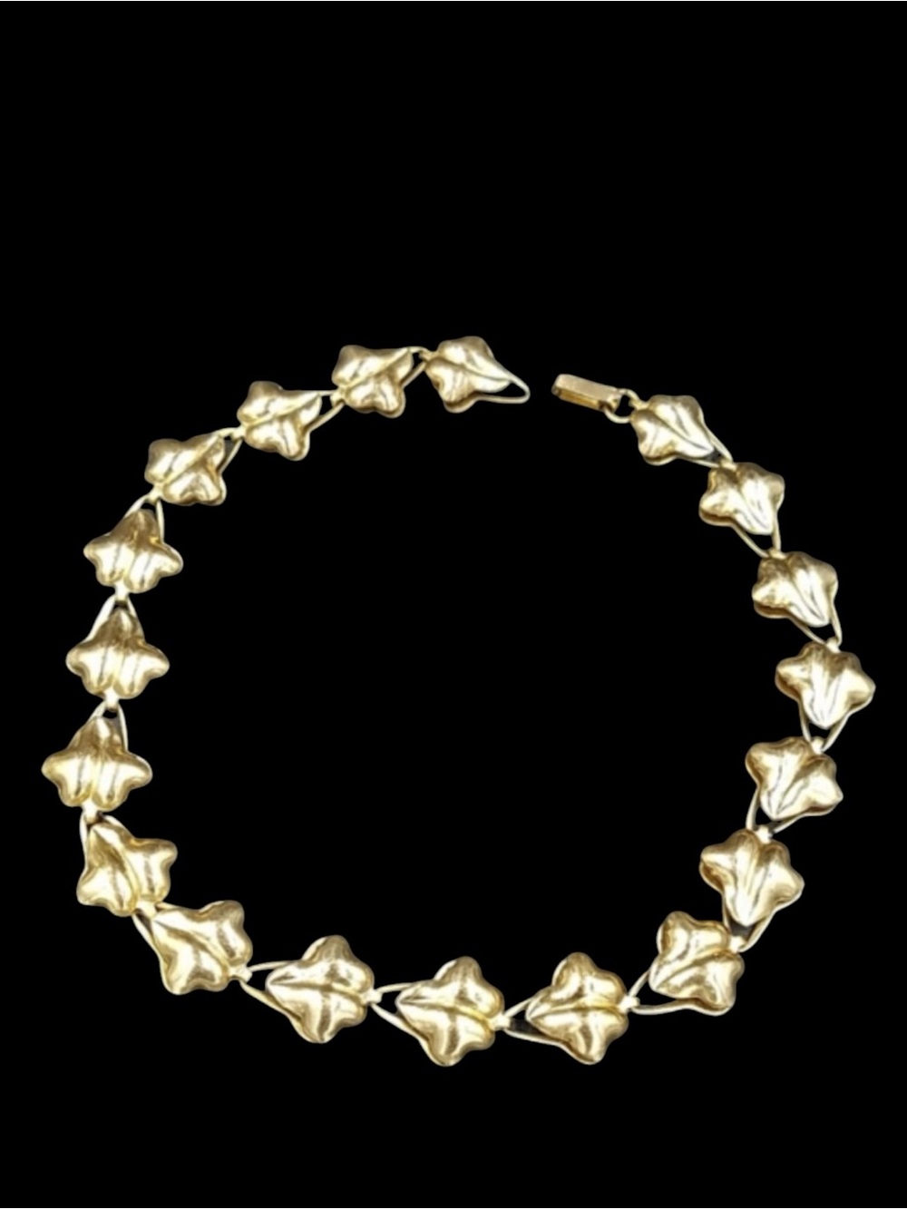 Elegant Vintage Coro Linked Leaves Necklace